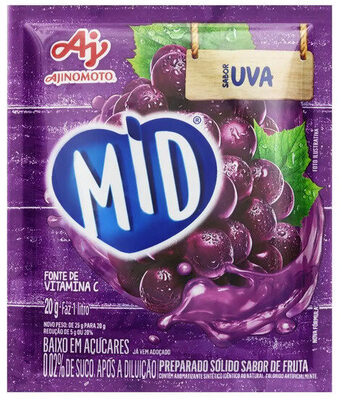 Refresco Em Pó Uva Mid Pacote 20g