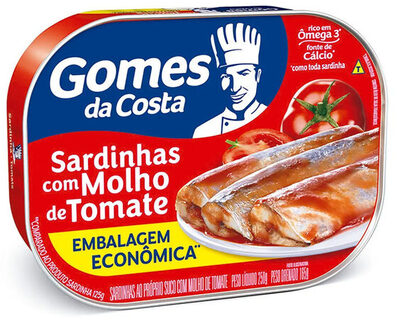 Sardinha Com Molho De Tomate Gomes Da Costa Lata 165g Embalagem Econômica