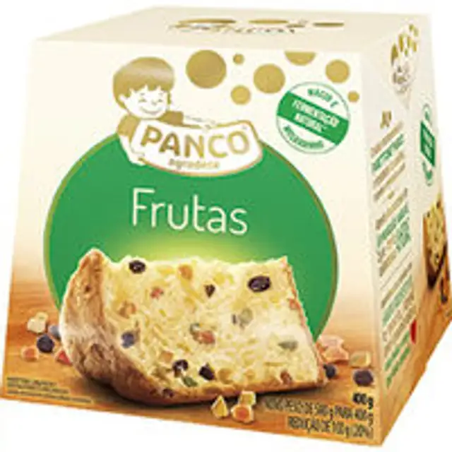 Panettone Com Frutas Cristalizadas E Uvas Passas Panco Caixa 400g