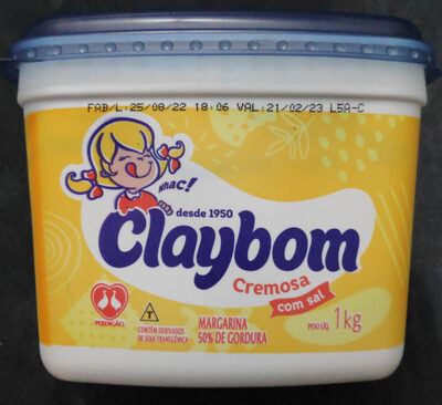 Claybom Cremosa com Sal - Margarina 50% de Gordura