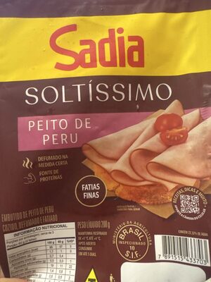 Peito De Peru Fatiado Defumado Sadia Soltíssimo 200g