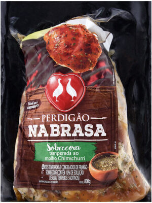 Sobrecoxa De Frango Congelada Temperada Molho Chimichurri Perdigão Na Brasa 800g