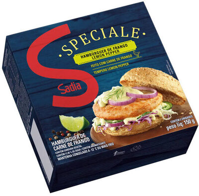 Hambúrguer De Frango Lemon Pepper Sadia Speciale Caixa 300g 2 Unidades