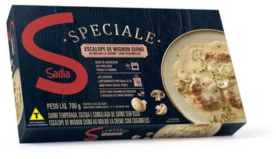 Escalope De Mignon Suíno Ao Molho La Creme Com Cogumelos Sadia Speciale Caixa 700g