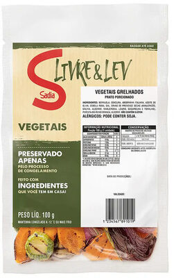 Vegetais Grelhados Sadia Livre Lev Vegetais Pacote 100g