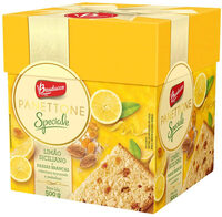 Panettone Com Limão Siciliano E Passas Brancas Cobertura Açucarada E Amêndoas Bauducco Speciale Caixa 500g