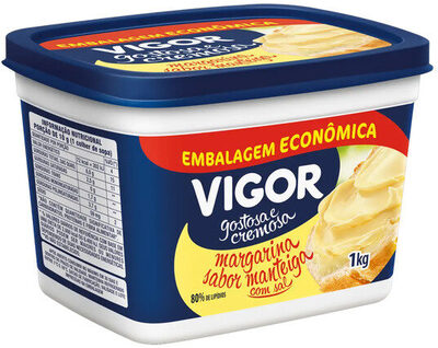 Margarina Manteiga Cremosa Com Sal Vigor Pote 1kg Embalagem Econômica
