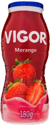 Iogurte Parcialmente Desnatado Morango Vigor Frasco 180g