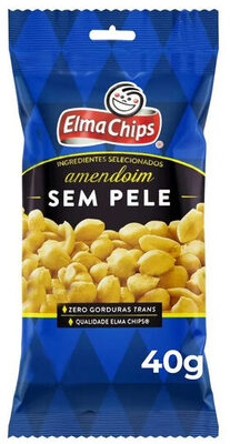 Amendoim Frito Salgado Sem Pele Elma Chips Pacote 40g