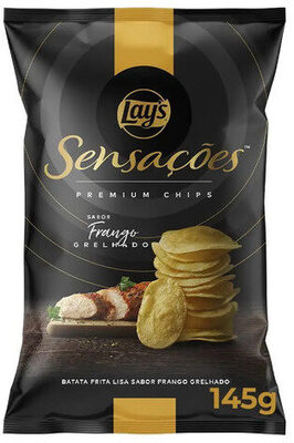 Batata Frita Lisa Frango Grelhado Lays Sensações Premium Pacote 145g front packaging