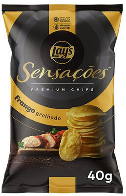 Batata Frita Lisa Frango Grelhado Lays Sensações Premium Pacote 40g front packaging