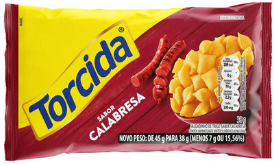 Salgadinho De Trigo Calabresa Torcida Pacote 38g