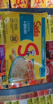 Lasanha Quatro Queijos Sadia Pacote 1kg Embalagem Econômica