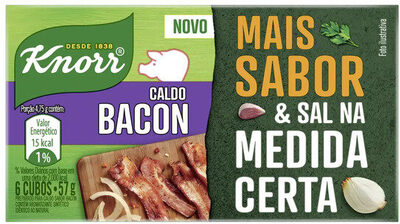 Caldo Tablete Bacon Knorr Mais Sabor Caixa 57g 6 Unidades