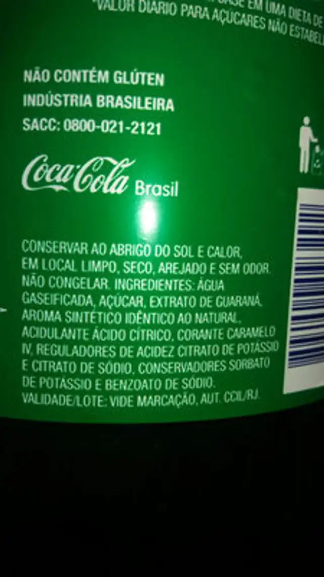Guaraná Fanta ingredients label
