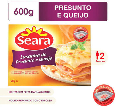 Lasanha Presunto E Queijo 600g Seara