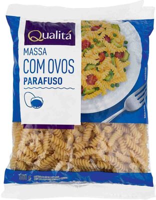 Massa com ovos parafuso front packaging