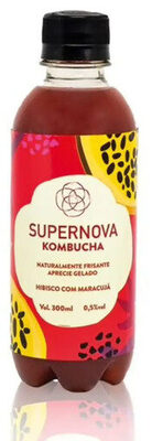 Kombucha Hibisco Com Maracujá Supernova Garrafa 300ml