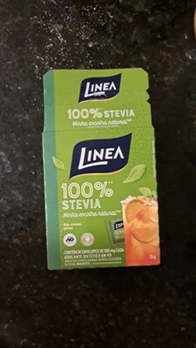 Adoçante Em Pó Stevia Linea Caixa 30g 50 Unidades ingredients label