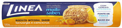 Biscoito Integral Laranja E Cenoura Linea Pacote 120g