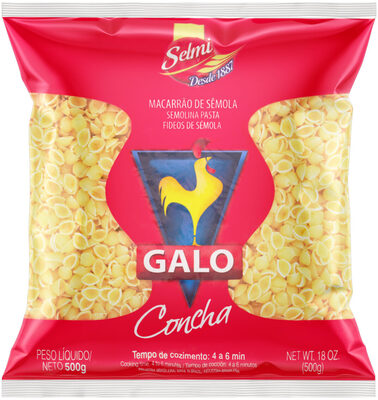 Macarrão De Sêmola Concha Galo Pacote 500g