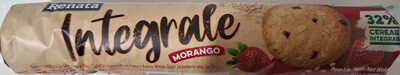 Biscoito integral de morango e aveia front packaging