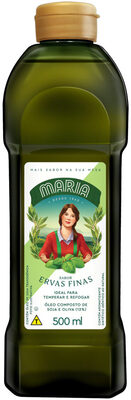 óleo Composto De Soja E Oliva Ervas Finas Maria Garrafa 500ml