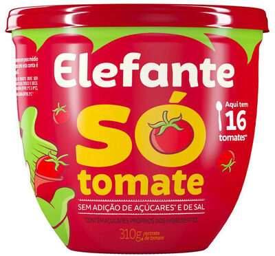Extrato De Tomate Elefante Só Tomate Pote 310g