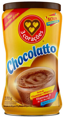 Achocolatado Pó 3 Corações Chocolatto Lata 370g