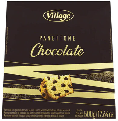 Panettone Com Gotas De Chocolate Village Caixa 500g Presenteável