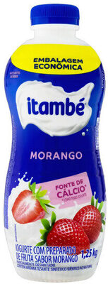 Iogurte Parcialmente Desnatado Morango Itambé Garrafa 1,25kg Embalagem Econômica