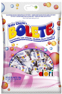 Bala Tutti Frutti Recheio Chicle Dori Bolete Pacote 100g