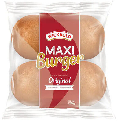 Pão Para Hambúrguer Original Wickbold Maxi Burger Pacote 320g front packaging