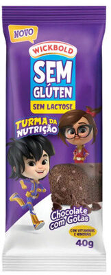 Minibolo Chocolate Com Gotas Sem Glúten Zero Lactose Turma Da Nutrição Wickbold Pacote 40g