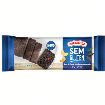 Bolo Cacau Com Castanha De Caju Sem Glúten Zero Lactose Wickbold Pacote 300g front packaging