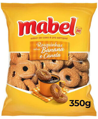 Biscoito Rosquinha Banana E Canela Mabel Pacote 350g