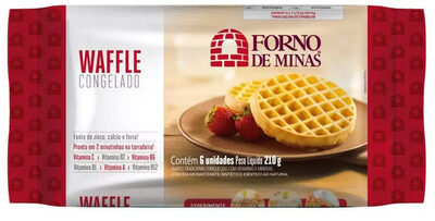 Waffle Congelado Tradicional Forno De Minas Pacote 210g 6 Unidades