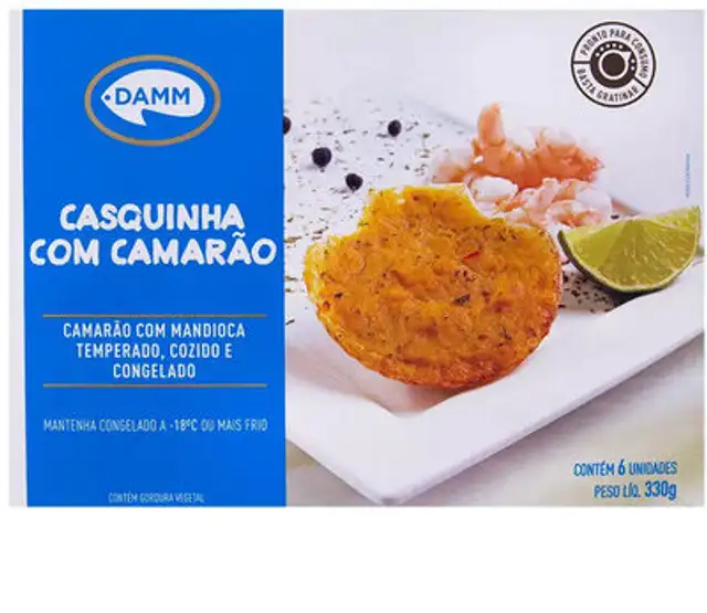 Casquinha Siri 330g Damm front packaging
