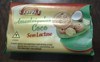 Biscoito doce amanteigado sabor artificial de coco