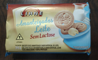 Biscoito doce amanteigado sabor artificial de leite