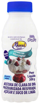Preparado Para Merengue Pasteurizado Resfriado Maxxi Ovos Frasco 300g