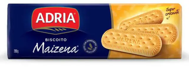 Biscoito Maisena Adria Pacote 200g front packaging