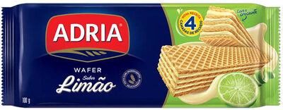 Biscoito Wafer Recheio Limão Adria Pacote 100g