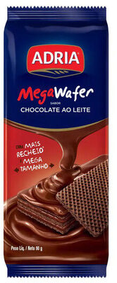 Biscoito Wafer Chocolate Ao Leite Adria Pacote 90g