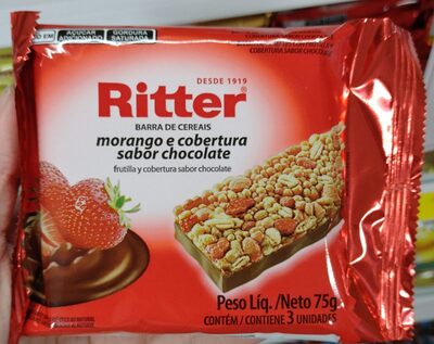 BARRA CEREAL MORANGO E COBERTURA SABOR CHOCOLATE