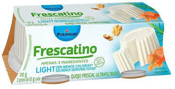 Queijo Frescal Ultrafiltrado Light Polenghi Frescatino Pote 130g 2 Unidades