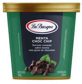 Sorvete Menta Choc Chip La Basque Premium Ice Cream Pote 500ml