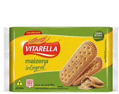 Biscoito Maizena Integral Vitarella Pacote 350g