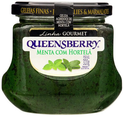 Geleia Agridoce Menta Com Hortelã Queensberry Gourmet Vidro 320g front packaging