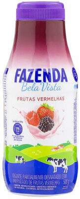 Iogurte Parcialmente Desnatado Frutas Vermelhas Fazenda Bela Vista Garrafa 500g